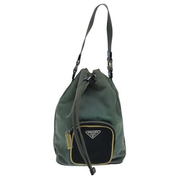 PRADA Hand Bag Nylon Khaki - Picture 2 of 9